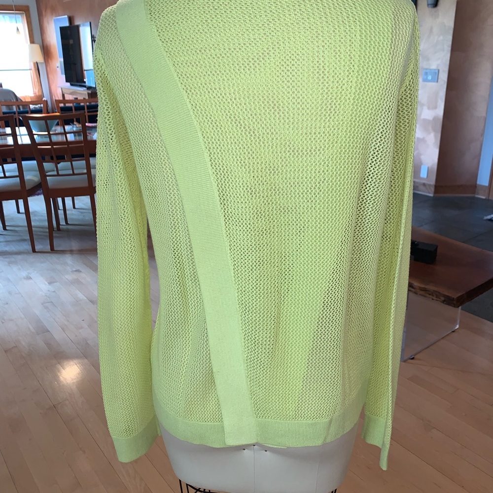 Cabi Size 8 Split Back Pullover. Citrus Yellow Lo… - image 3